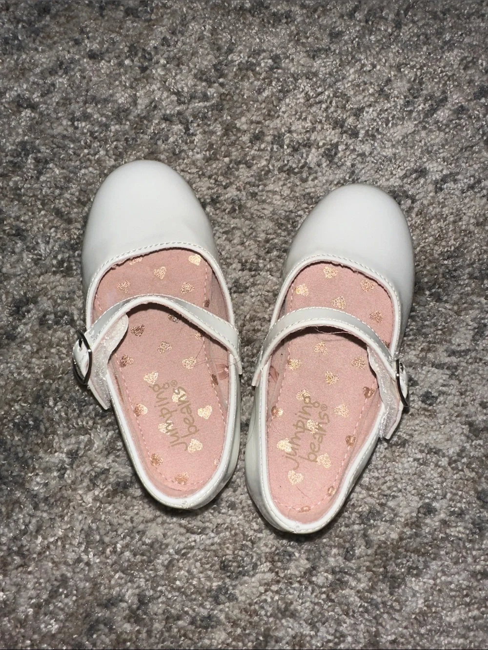 jumping beans White Patent Mary Jane Flats for Girls